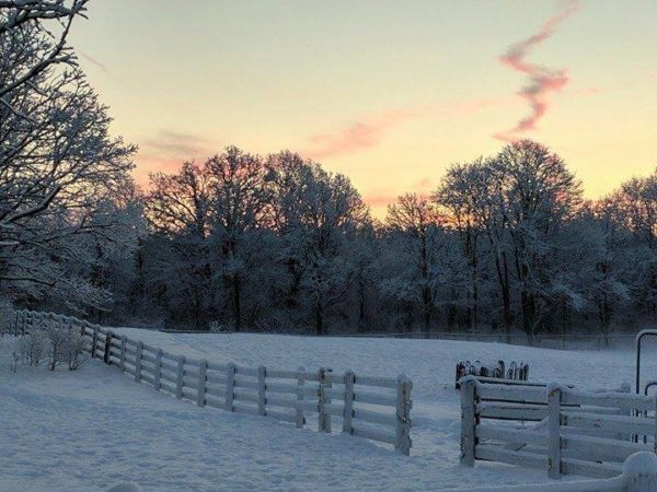 Winters Sunset at Canadream Farm